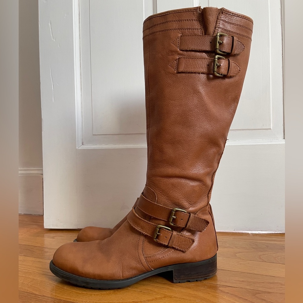 Franco Sarto Pomelo Leather Riding Boots